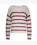 Fuzzy sweater & stripe