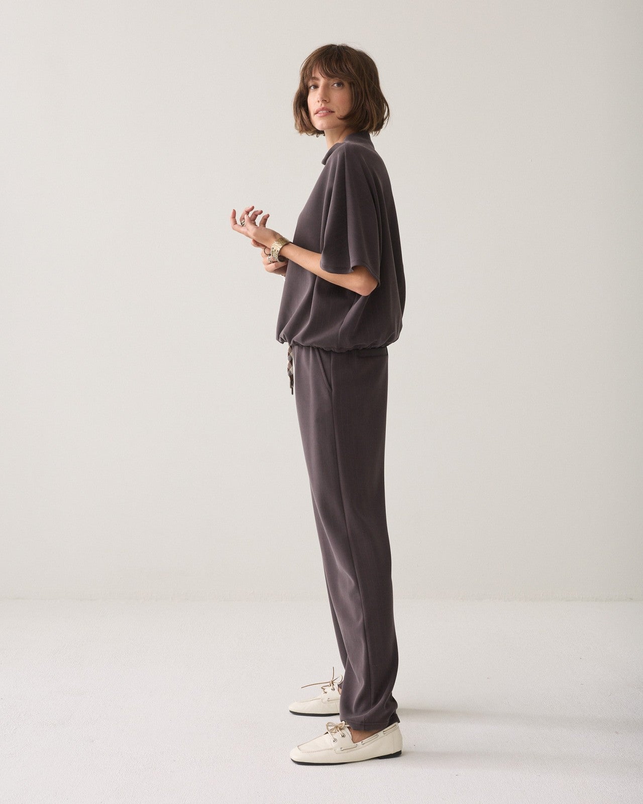 Tapered pants Pinstripe scuba