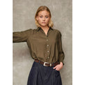 Ane smock shirt dark khaki